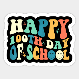 Happy 100Th Day Of School Teacher Kids 100 Days Of School Sticker